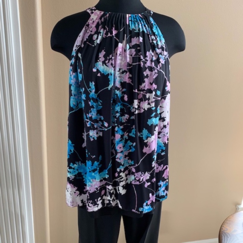 Diane Von Furstenberg Silk Lexi Floral Halter Top - Picture 5 of 10